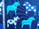 Baumwolljersey "Pferde" blau-türkis