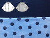 Kuschelfleece hellblau mit dunkelblauen Tupfen kombiniert mit blauem Fleece 104 bis 116 