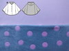 Kuschelfleece grau mit rosa Tupfen kombiniert mit rosa Fleece 104 bis 116 