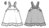 Nähpaket Mädchen-Trägerrock, für Burda-Schnitt 9772, Modell C, Gr. 68 bis 98
