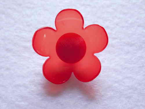 Dekoknopf "Blume", rot, 30mm