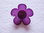 Dekoknopf "Blume", violett, 30mm