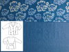 Jeans blau, Futter: Bio-Popeline dunkelblau mit Blumendolden 2 bis 4 Jahre 
