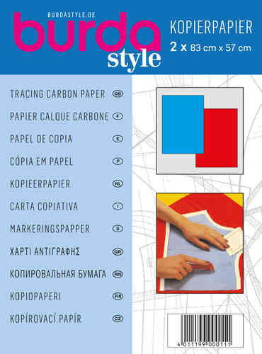 Kopierpapier rot-blau