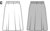 Nähpaket Damenrock knielang, weit schwingend, für Burda-Schnitt 6937, Modell C, Gr. 32-54