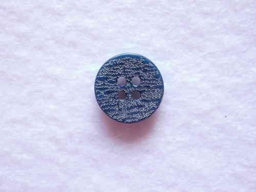 Steinnussknopf dunkelblau, 15mm