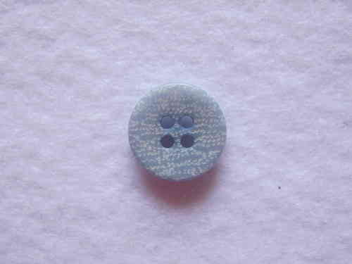 Steinnussknopf hellblau, 15mm