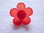 Dekoknopf "Blume", rot, 30mm