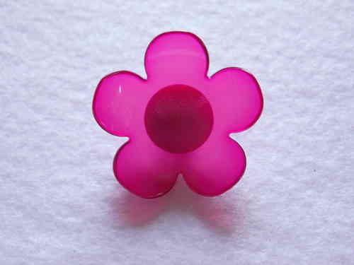 Dekoknopf "Blume", pink, 30mm