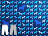 Baumwolljersey "Pferde" blau 98 bis 122 