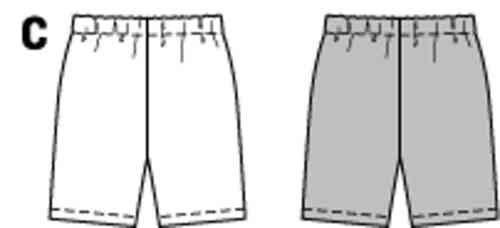 Nähpaket Mädchen-Leggings kurz, für Burda-Schnitt 9615, Modell C, Gr. 98 bis 158