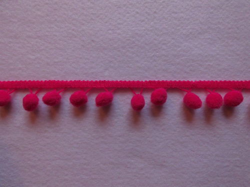 Pomponborte pink, 10mm